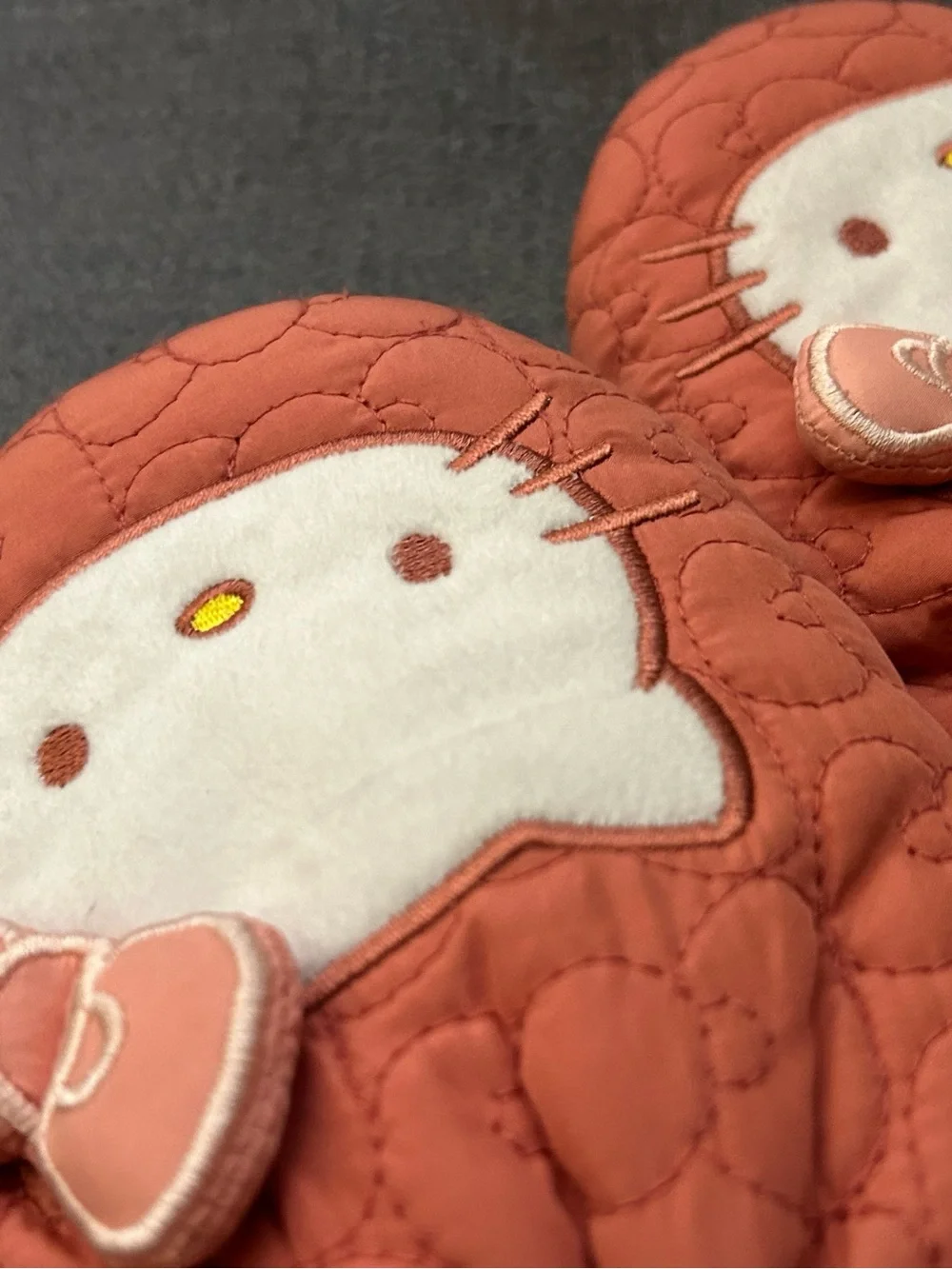 Sanrio Kids Pink Quilted Hello Kitty Slippers